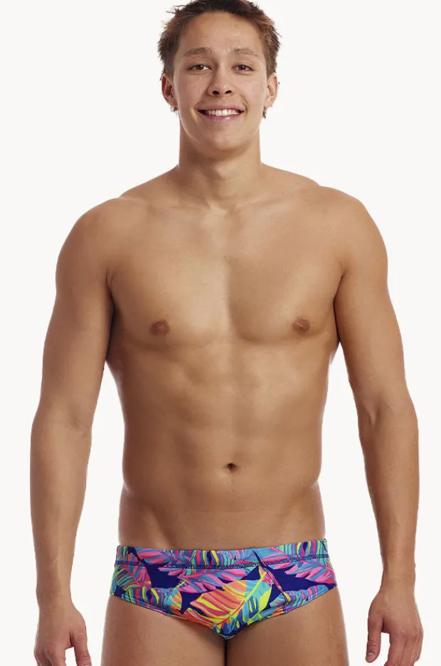 Briefs|Funky Trunks Mens Leaving Today Brief Navy/multi