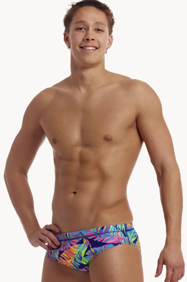 Briefs|Funky Trunks Mens Leaving Today Brief Navy/multi