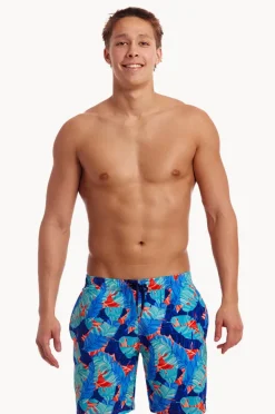Boardshorts|Funky Trunks Mens Lotsa Leaves Long Johnny Short Blue/orange