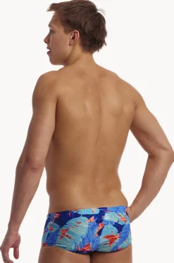 Trunks|Funky Trunks Mens Lotsa Leaves Trunk Blue/orange