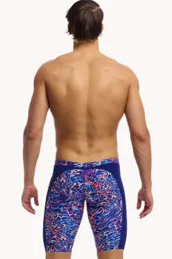 Jammers|Funky Trunks Mens Mad Cat Jammer Navy/orange