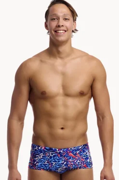 Trunks|Funky Trunks Mens Mad Cat Trunk Blue/orange