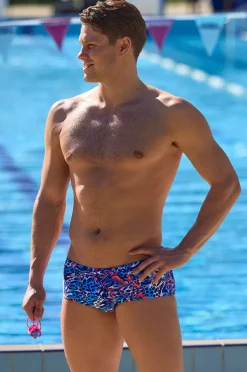 Trunks|Funky Trunks Mens Mad Cat Trunk Blue/orange