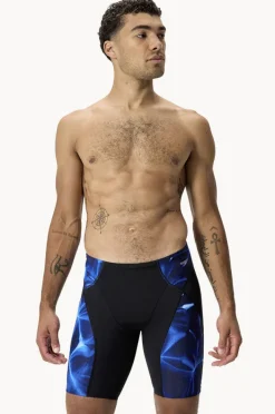 Jammers|Speedo Mens Max Compression Jammer Black/Blue