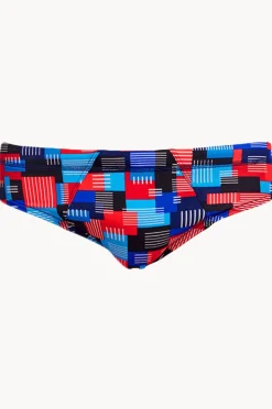 Briefs|Funky Trunks Mens Motherboard Brief Blue/red
