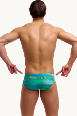 Briefs|Funky Trunks Mens Nord Stream Brief Blue/yellow