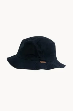 Headwear|Cherry Red Mens Plain Bucket Hat Navy