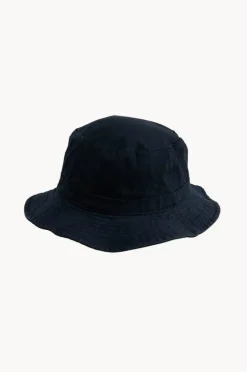 Headwear|Cherry Red Mens Plain Bucket Hat Navy