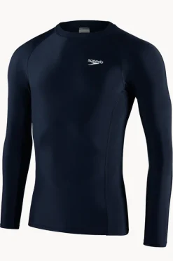 Rashies|Speedo Mens Plain Long Sleeve Suntop Navy