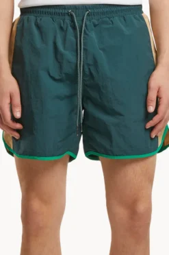 Boardshorts|Urban Classics Mens Retro Swim Short Bottle green