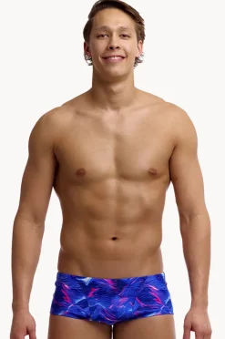 Trunks|Funky Trunks Mens Rising Tide Trunk Blue/pink