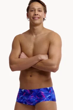 Trunks|Funky Trunks Mens Rising Tide Trunk Blue/pink