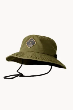 Headwear|Rip Curl Mens Road Trippin Mid Brim Hat Olive