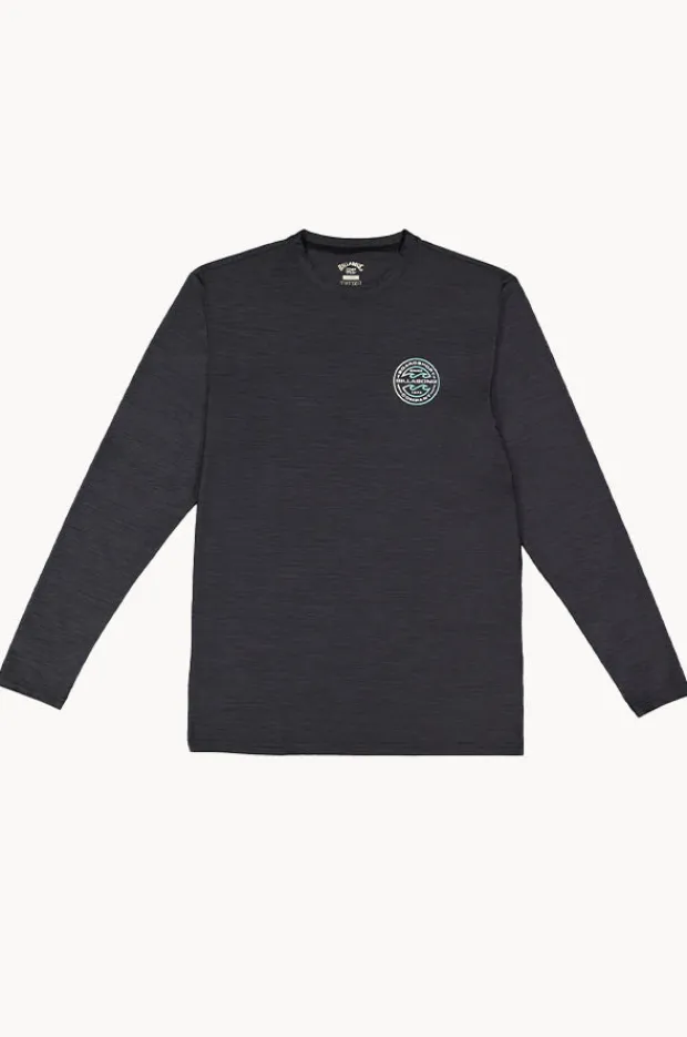 Rashies & Sunsuits|Billabong Mens Rotor Shoreline Long Sleeve Suntop BLACK