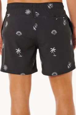 Boardshorts|Rip Curl Mens Sessions Volley Boardshort Washed Black