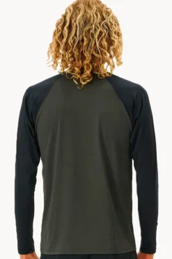 Rashies|Rip Curl Mens Shockwaves Relax Suntop Black