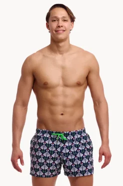 Boardshorts|Funky Trunks Mens Sitting Duck Shorty Short Navy/white