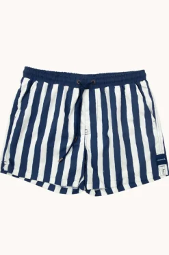 Boardshorts|Skwosh Mens Sorrento Stripe Boardshort Navy/White