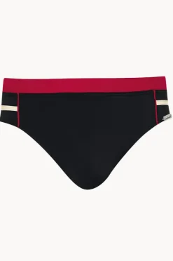 Briefs|Wavebreaker Mens Splice Piped Brief Black/Red
