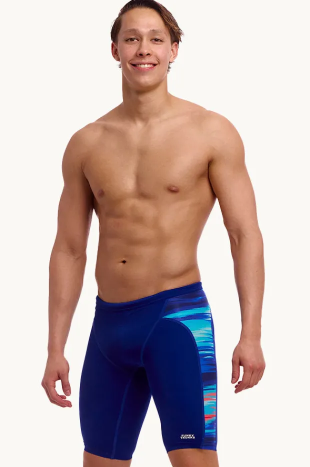 Jammers|Funky Trunks Mens Storm At Sea Jammer Blue/orange