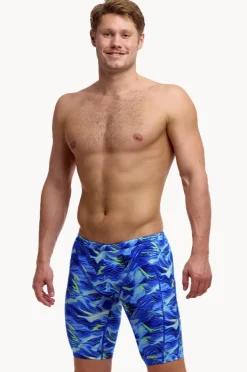 Jammers|Funky Trunks Mens Storm Chaser Jammer Blue/Yellow