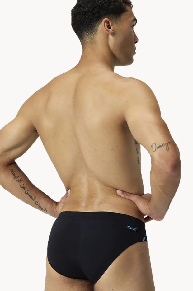 Briefs|Speedo Mens Tech Panel 7cm Brief Black/cobalt