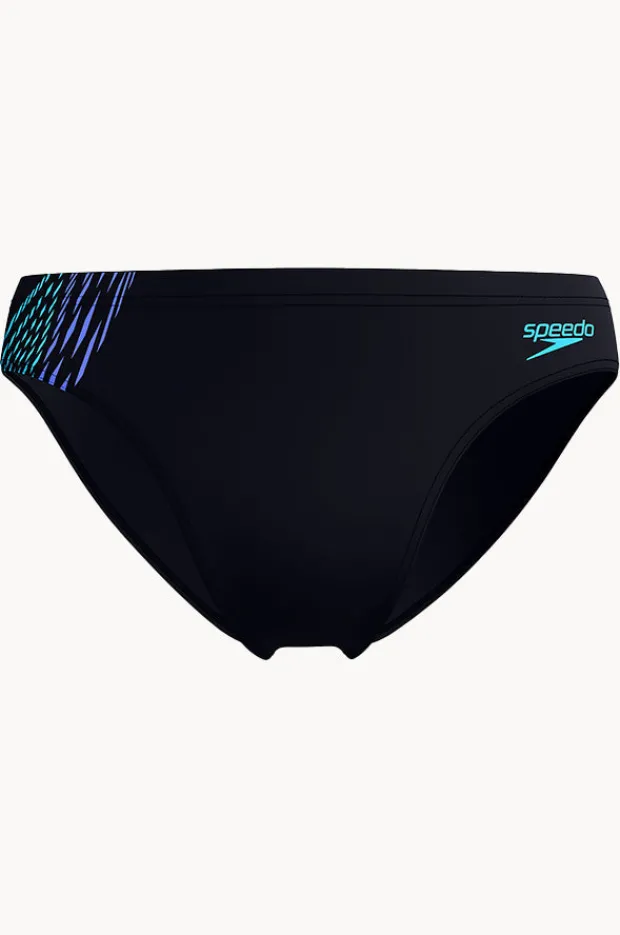 Briefs|Speedo Mens Tech Panel 7cm Brief Black/cobalt