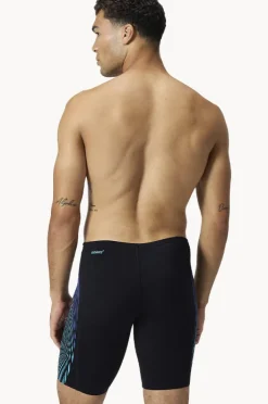 Jammers|Speedo Mens Tech Panel Jammer Black/cobalt