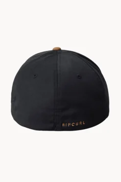 Headwear|Rip Curl Mens Tepan 2.0 Flexfit Cap Black/tan