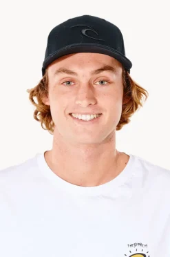 Headwear|Rip Curl Mens Tepan Flexfit Cap Black