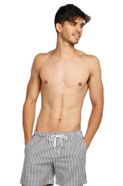 Boardshorts|Vacay Mens The Hamptons Swim Short White/charcoal