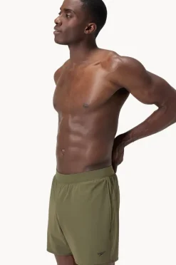Boardshorts|Speedo Mens The Lookout Solid 16" Volley Boardshort Olive