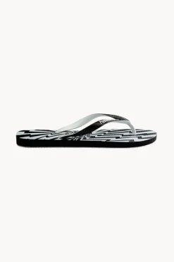 Footwear|Havaianas Mens Top Crash Mix Thong Black/white