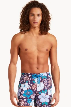 Boardshorts|Vilebrequin Mens Tropical Turtles Swim Short Midnight