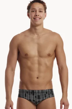 Briefs|Funky Trunks Mens Up The Ladder Brief Black/white