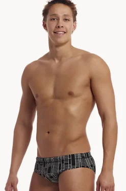 Briefs|Funky Trunks Mens Up The Ladder Brief Black/white