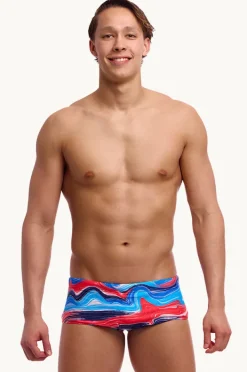 Trunks|Funky Trunks Mens Wave Craze Trunk Blue/red
