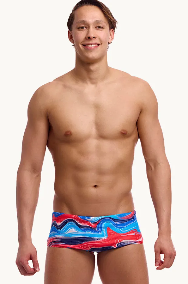 Trunks|Funky Trunks Mens Wave Craze Trunk Blue/red