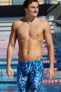 Jammers|Funky Trunks Mens Wing Streak Jammer Blue