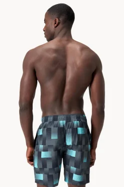 Boardshorts|Speedo Mens Xpress Lite Allover 18" Watershort Charcoal