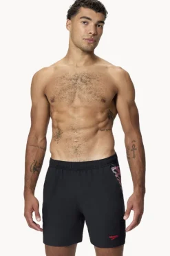 Boardshorts|Speedo Mens Xpress Lite Panel 16" Watershort Black/red