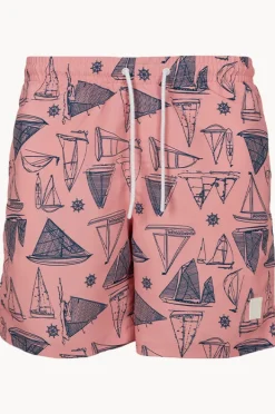 Boardshorts|Urban Classics Mens Yacht Swim Short Salmon