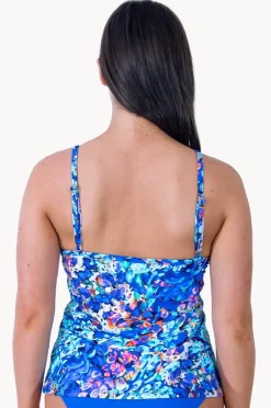Tankini Tops|T.h.e. Swimwear Mermaids Cove Blouson Tankini Separate Blue/orange