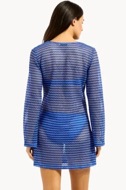 Overswim|Seafolly Mesh Effect Cover Up Sapphire