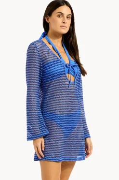 Overswim|Seafolly Mesh Effect Cover Up Sapphire