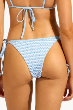Bottoms|Seafolly Mesh Effect Tie Side Rio Pant Powder blue