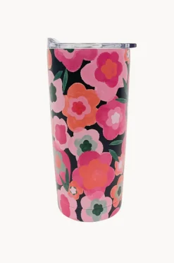 Drinkware|Drinkware|Annabel Trends Midnight Blooms Tumbler 500ml Black/pink
