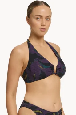 Bikini Tops|Jets Midnight Tropical D/DD Cup Cut Out Top Amethyst