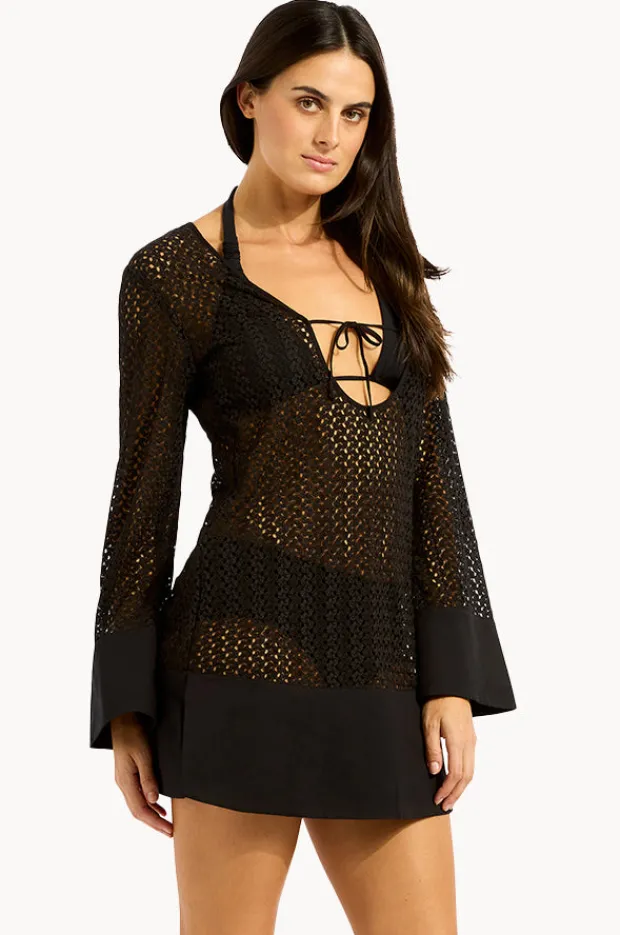 Overswim|Seafolly Mini Cover Up Black