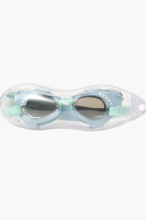 Goggles|Goggles|Sunny Life Mini Salty The Shark Swim Goggle Aqua